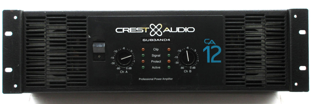 (Used) Crest Audio CA12 2 Channel Professional Power Amplifier