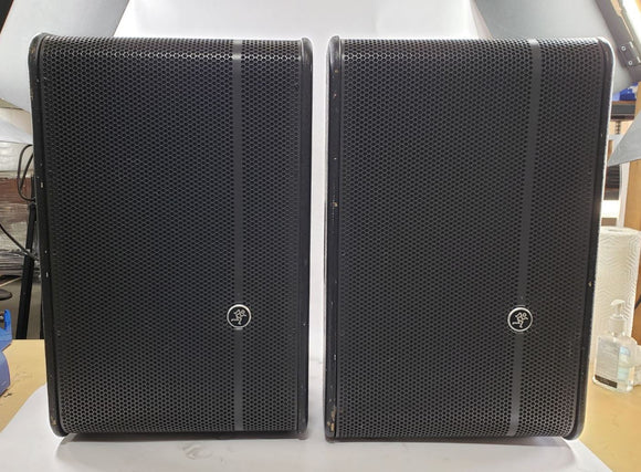 Pair of Mackie HD1221 Powered Speaker Cabinet - For Repair - Bad Tweeters