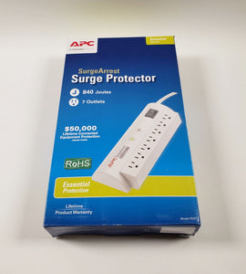 APC SurgeArrest Surge Protector Power Strip PER7 7-Outlet 120v