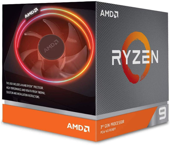 AMD Ryzen 9 3900X 3.8Ghz 12 Core AM4 Processor with Wraith Prism Cooler
