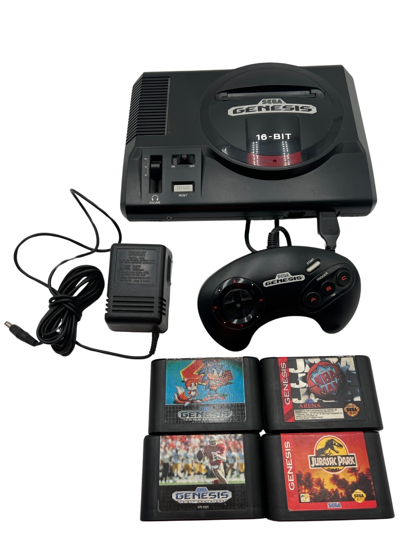 SEGA Genesis 1601 sale 16 bit System Console Bundle with Controllers & A/V