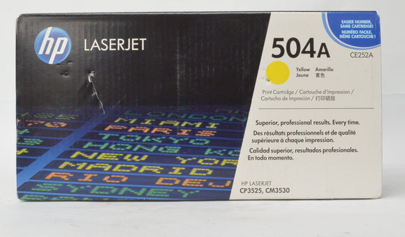 HP 504A Yellow CE252A LaserJet Toner Cartridge